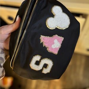 Black Designer Women's Bag with Gold Accents